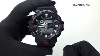 Ustawienie podświetlenia oraz opcji AUTOLIGHT w Casio GSHOCK GA700  ZEGAREKNET [upl. by Meredi]