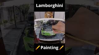 Epic Gouache Painting Lamborghini in 12 Seconds [upl. by Dari]