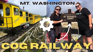 COG RAILWAY TO THE SUMMIT OF MT WASHINGTON NH  FULL EXPERIENCE  1ST MT CLIMBING COG RAILWAY [upl. by Anitrak]