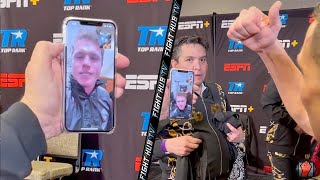 CANELO SHOWS OSCAR VALDEZ MAD LOVE RIGHT AFTER KNOCKOUT OF MIGUEL BERCHELT [upl. by Arotahs]