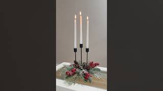 Transform a boring candlestick into festive decor for the holidays 🕯️shorts diy christmas [upl. by Medwin737]