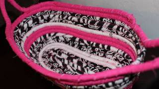 How to make a Fabric BasketBowl [upl. by Pinkerton443]