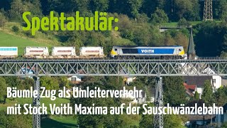 Spektakulär BäumleZug als erster kommerzieller Güterzug seit Jahren auf der Sauschwänzlebahn [upl. by Divaj]