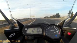 Yamaha XJ6 Diversion F Acceleration and Top Speed [upl. by Birkner]