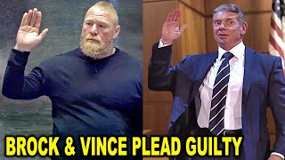 Brock Lesnar amp Vince McMahon Plead Guilty in Court as They Are Banned from WWE and WrestleMania 40 [upl. by Poppas]