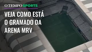 EXCLUSIVO Veja gramado da Arena MRV antes de Galo x Bragantino [upl. by Noakes74]