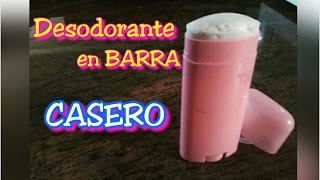 Desodorante CASERO en BARRA [upl. by Analiese]