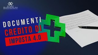 I documenti da ottenereconservare per il credito di imposta 40 [upl. by Daniela]