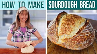 SOURDOUGH BREAD RECIPE For Beginners  clear nonrambling instructions [upl. by Lacey272]