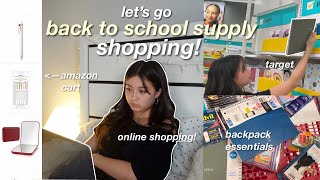 BACK TO SCHOOL SUPPLY SHOPPING  HAUL 2023 ✏️ target amazon amp more freshman year [upl. by Einahpet]