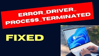 ERROR DRIVER PROCESS TERMINATED on Windows 11  10 Fixed [upl. by Keverne]