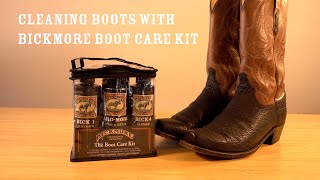 Cleaning Leather Boots With Bickmores Boot Care Kit [upl. by Lebazi]