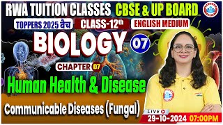 Class 12 Biology Chapter 7 Human Health And Disease  Communicable diseases Fungal  By RWA [upl. by Garnett]