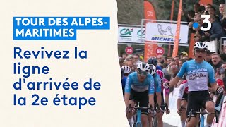 Le Tour des AlpesMaritimes 2024  revivez la ligne darrivée de la 2e étape [upl. by Nnasor]