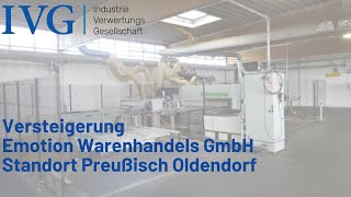 Versteigerung Emotion Warenhandels GmbH Standort Preußisch Oldendorf I IVG [upl. by Nelleeus475]