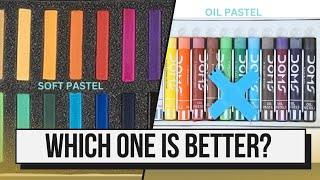 Oil pastel vs Soft pastel which one is bettersadafartandcraft comparison art [upl. by Ear]