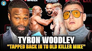 Tyron Woodley COLD INSTANT Reaction to Mike Tyson Slapping Jake Paul Jon Jones vs Stipe Miocic [upl. by Ambrosi215]