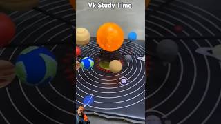 Solar system project solarsystemmodel workingmodel ytshorts shortsfeed experiment science [upl. by Nahguav]