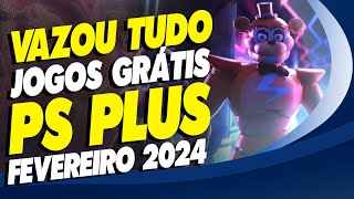 VAZOU TUDO JOGOS PSN PLUS FEVEREIRO 2024 SÓ JOGÃO [upl. by Annal]