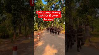 पहले दिन ही 20km Running indian army training 🔥Motivation for new generation 🔥Military force work [upl. by Akinyt]