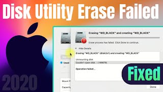 How to Erase Hard Drive on a Mac Fix quotErase Process Has Failedquot  Tutorial 2020 [upl. by Airetas662]