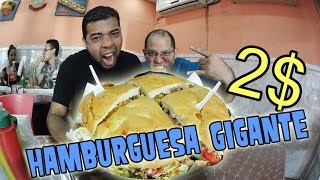 HAMBURGUESA GIGANTE de solo 2 Dolares [upl. by Idnir]