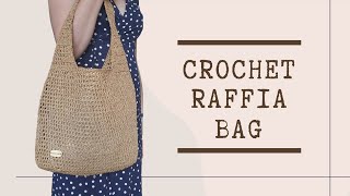 Crochet raffia summer bag [upl. by Mccahill]