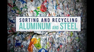 Recycling Center  Sorting Aluminum and Steel [upl. by Jolee]