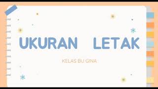 10 Ukuran Letak Kuartil Desil Persentil Data Tunggal dan Kelompok [upl. by Eidnil]