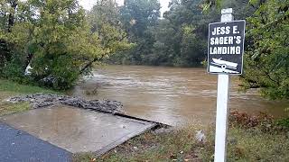 South River in Grottoes VA out of its banks after Helene 93024 [upl. by Eiltan775]