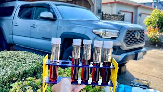 2021 Toyota Tacoma Transmission Fluid Change at 50k Miles [upl. by Aihsotan219]