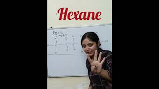 Hexane Structure l nomencleature l carbon and its compounds l class 10science [upl. by Yblek]