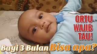 Perkembangan BAYI USIA 3 BULAN  Cara Menstimulasi Bayi Tengkurap [upl. by Adiuqal]