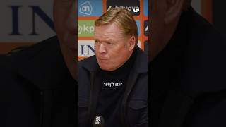 EEN IETS WAT ONGEMAKKELIJKE STILTE OP DE PERSCONFERENTIE 😅 Koeman Oranje [upl. by Casimir]