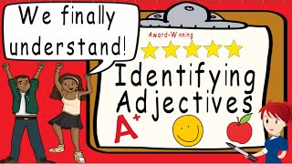 Adjectives Identifying  What is an Adjective  Award Winning Identifying Adjectives Video [upl. by Whale]