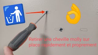 🪛 COMMENT RETIRER RAPIDEMENT ET PROPREMENT UNE CHEVILLE MOLLY SUR DU PLACO [upl. by Sansbury]