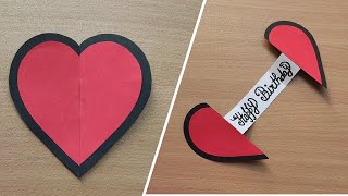 DIY  Happy birthday card  Handmade Heart Birthday Card [upl. by Johnna]