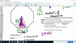 Area of Regular Polygon Given Apothem [upl. by Yebba206]