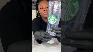 Quick DIY Starbucks Glitter Tumbler  Beginner Friendly Tumbler Tutorial short [upl. by Kohsa914]