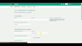 Local Business HowTo Creating a TripAdvisor Business Listing [upl. by Irotal]