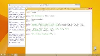 Die aktuelle Zeit ausgeben  Programmieren lernen mit Python [upl. by Moshell]