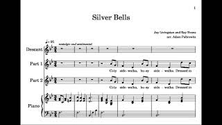 Silver Bells 2 part with descant  arr Adam Paltrowitz [upl. by Gwynne]