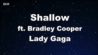 Shallow  Lady Gaga Bradley Cooper Karaoke 【No Guide Melody】 Instrumental [upl. by Lindy]