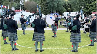 Battle of the Somme played by Ballater Pipe band outside Games Centre on eve 2023 Braemar Gathering [upl. by Anotyal]