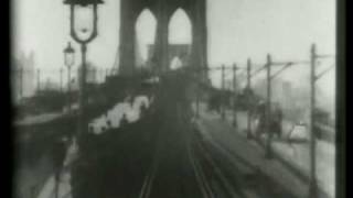 Brooklyn Bridge Trolley Crossing 1899  Edison Studios [upl. by Mandel]