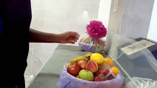 How to make an easy fruit basket gift hamper [upl. by Elehcim]