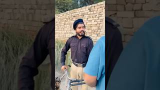 Police waly se panga 😉 shorts khizeromar comedy entertainment policeandcycle viral [upl. by Cilka790]