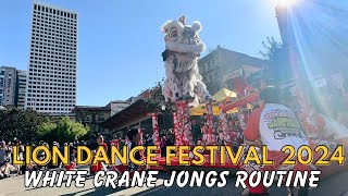 Lion Dance Festival 2024  White Crane Lion Dance Jongs High Poles [upl. by Annekcm]