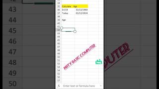 Datedif function in ExcelshortvideoYoutubevideoscomputerExcel [upl. by Aihsyak613]