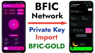 BFIC Network Private Key Import BFICGOLD Network  Bfic network switch to bfic gold network [upl. by Estrin]